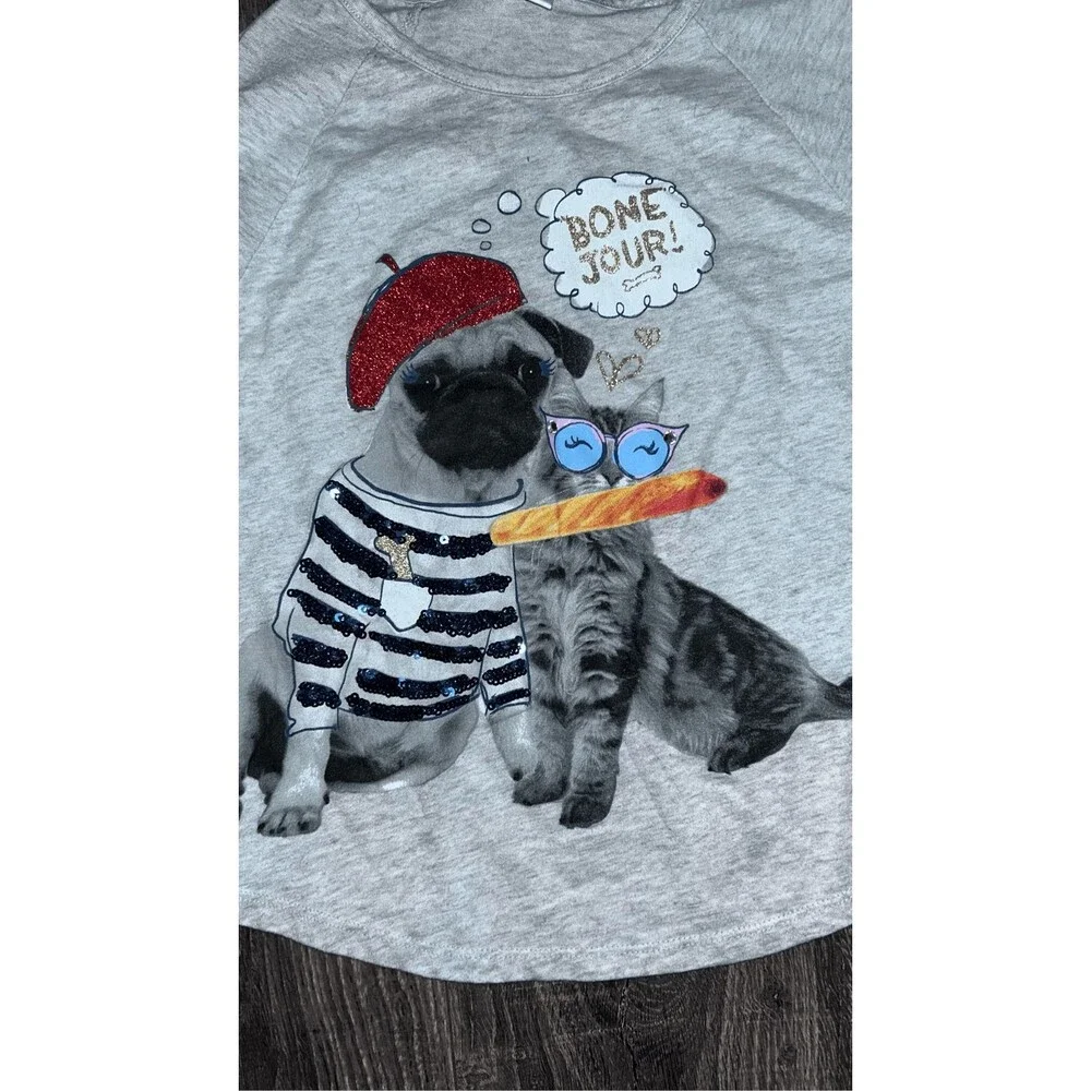 Gymboree long sleeve pug T-shirt size 8